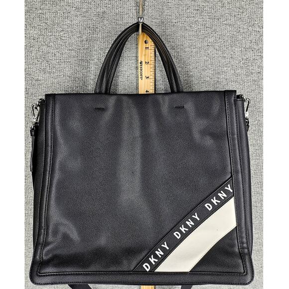 DKNY BOND NORTH SOUTH TOTE BAG — BLACK/WHITE • STYLE R94BZF35 • NEW WITH TAGS - Picture 11 of 13